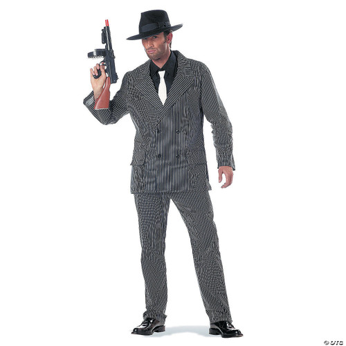 California Costumes Men's Gangster Costume, Black and White, Medium