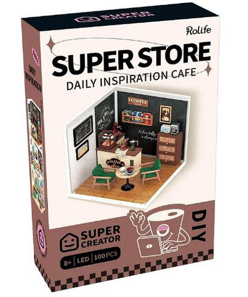 HRP Robotime Rolife Super Creator Daily Inspiration Cafe Plastic Diy
