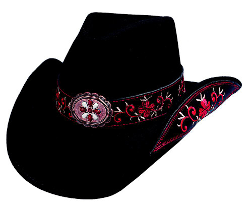 NEW Bullhide Hats 0476Blr All For Good Medium Black/Red Cowboy Hat