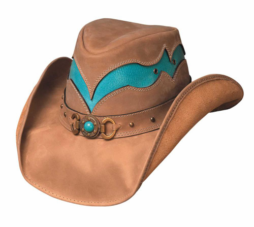 NEW Bullhide Hats 4018Ct Cascade Range Medium Camel/Turquoise Cowboy Hat