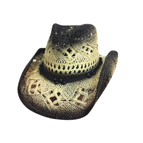 NEW Bullhide Hats 2355Bl Run A Muck Collection Scorched S-M Black Cowboy Hat