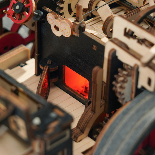 HRP Robotime Steam Engine Mechanical 3D Wooden Puzzle