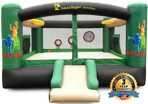 Island Hopper Sports n' Hops Bounce House 12'x12' Indoor Outdoor With Blower