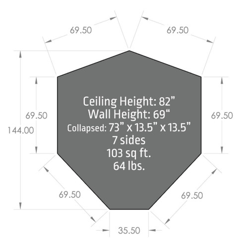 Otter Vortex PRO Resort Ice Fishing Shelter 6-8 Person with 103 Fishable Sq Ft