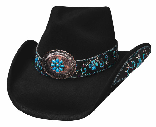 NEW Bullhide Hats 0476Bl All For Good Large Black/Blue Cowboy Hat