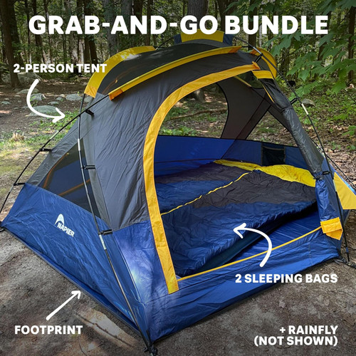 Napier 91200 Lite Pack Camping 2 Person Tent Bundle Includes Sleeping Bags