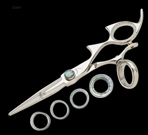 Sharkfin Shears Double Shark Right Handed Swivel Stainless 5.5" Scissors