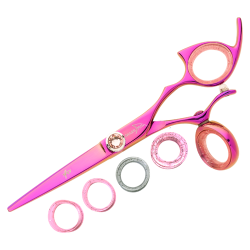Sharkfin Shears Professional Plus Right Handed Swivel PINK 6.25" Scissors