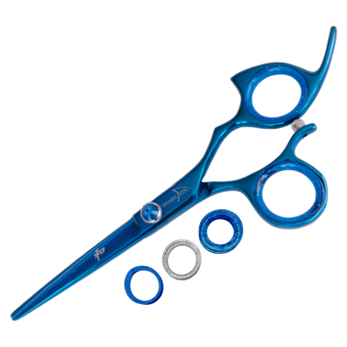 Sharkfin Shears Professional Plus Right Handed Non-Swivel Blue 5.5" Scissors