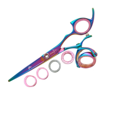 Sharkfin Shears Professional Plus Right Handed Super Swivel RAINBOW 7" Scissors