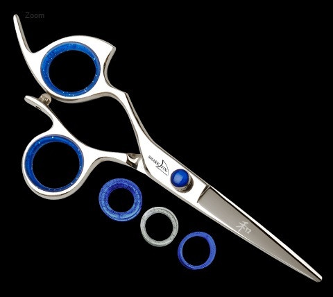 Sharkfin Shears Professional Left Hand Non-Swivel Stainless 5.5" Scissors