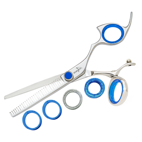 Sharkfin Shears Professional Plus Right Handed Swivel STAINLESS 28 Tooth Thinner