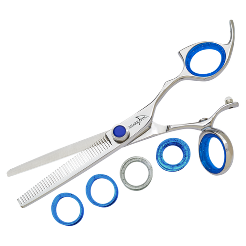 Sharkfin Shears Professional Plus Right Handed Swivel STAINLESS 40 Tooth Blender