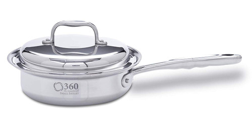 360 Cookware Stainless Steel 2 Quart SautePan With Cover