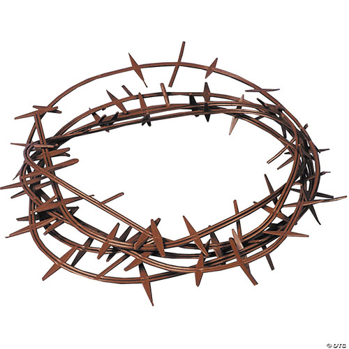 Crown Of Thorns (Plastic), Color-Brown, Fits One Size Costume
