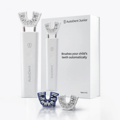AutoDent Junior Starter Kit Plus 2 Extra Brush Heads - The Robotic Toothbrush Designed for Kids Ages 6-12