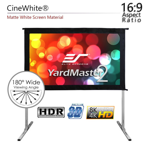 New Elite Screens OMS58H2. Indoor Outdoor Home Theater Projection Screen