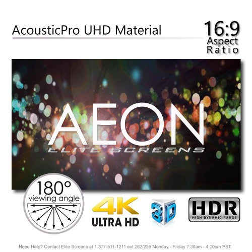 New EliteScreens Aeon 125-inch 4K Home Theater Fixed Frame EDGE AR125WH2-WIDE