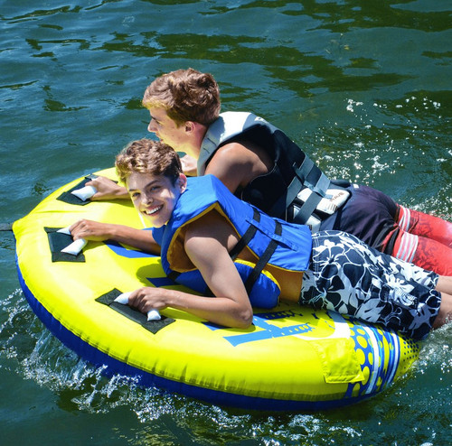 Rave Sports Halo Inflatable Boat Towable Tube 2 Riders 340lbs Max Weight