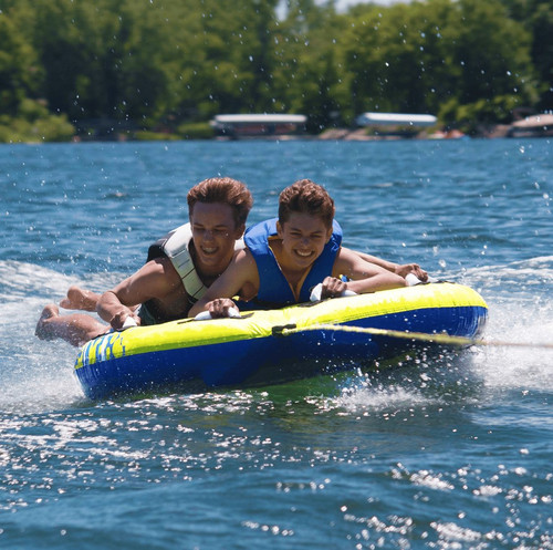 Rave Sports Halo Inflatable Boat Towable Tube 2 Riders 340lbs Max Weight