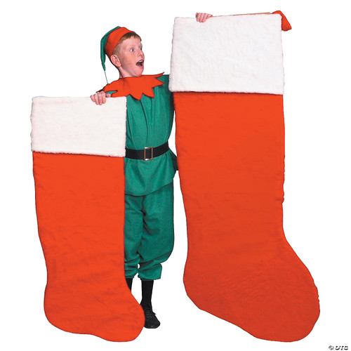 Giant Plush Santa Stocking 35 Inch