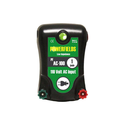 Powerfields Pf-Ac-100 Fence Energizer 1.0 Joule / 60 Acre 110 V