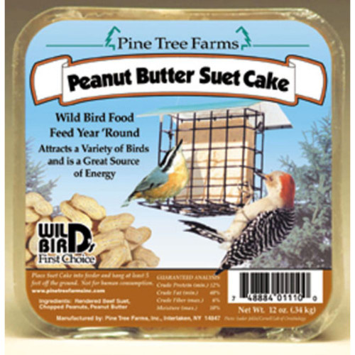 Pine Tree Farms Suet Peanut Butter Cake 1110 12Oz 12 / Case
