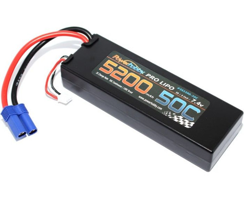 New Power Hobby 5200Mah 7.4V 2S 50C Lipo Battery With Hardwired Ec5