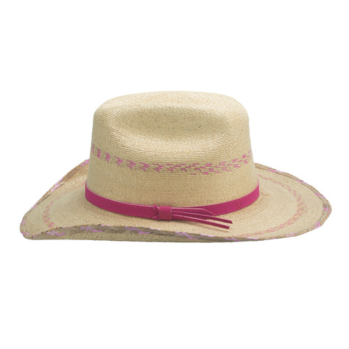 Bullhide Kids Straw Hats Roseville Cowboy Natural Pink Hat In Size Elastic Osfm