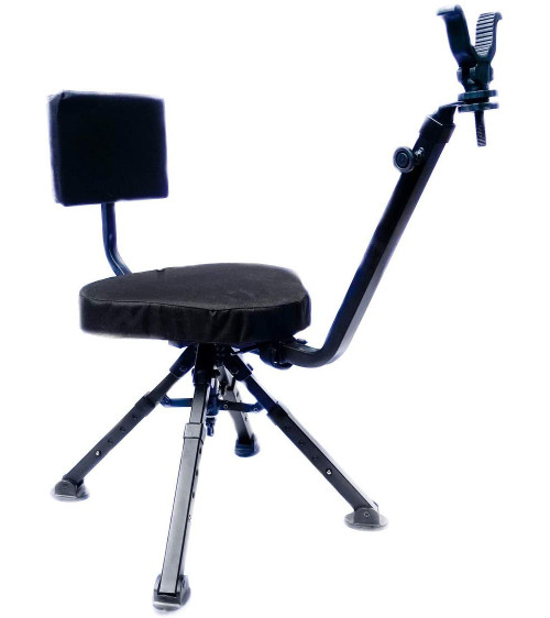 New Pro Ears Benchmaster All Steel Four Leg Ground Blind And Shooting Chair