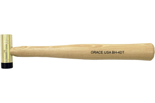 New Pro Ears Grace Usa Delrin Tipped Brass Hammer- 4 Oz
