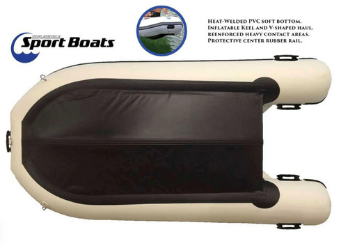 Island Hopper White Marlin 9.8' Air Floor Inflatable Sport Boat