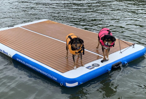 Island Hopper Inflatable 10' X 6' Yacht Extended Swim Platform Dock
