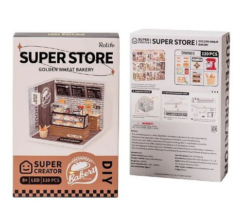 HRP Robotime Rolife Super Creator Golden Wheat Bakery Plastic Diy