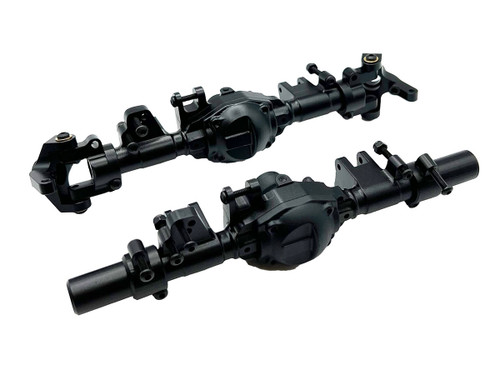 HRP Racers Edge Black Aluminum Axle Housing Set Front And Rear For Cen F450