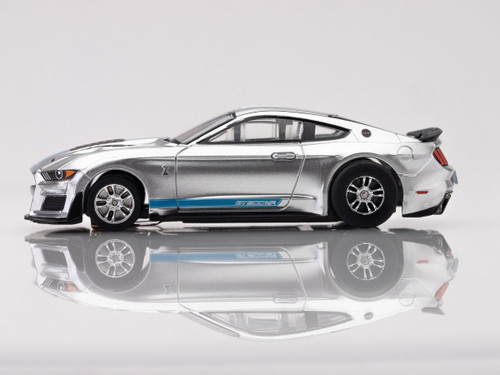HRP Afx Racing 2022 Mustang Gt500Kr Silver/ Blue Ho Scale Slot Car