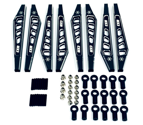 HRP Cen Racing Kaos Suspension Linkage Set For F250 Chassis Black Anodiz