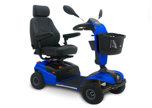 Shoprider Explorer Blue 4-Wheel Mobility Scooter With 300 lb. Weight Capacity