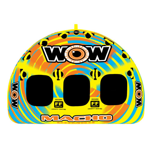 Wow Watersports Macho Combo 3 Person Towable Tube With Cockpit Seating