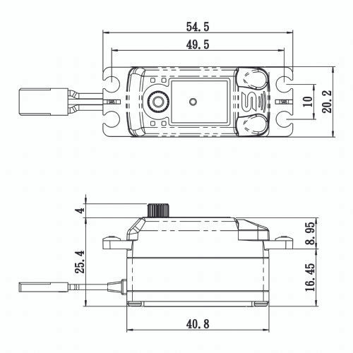 HRP Savox Low Profile Digital Servo Super Speed .07Sec/97.2Oz @ 6V