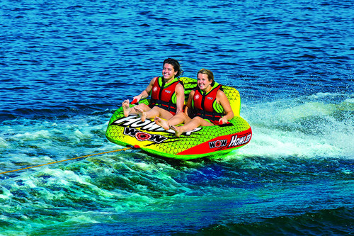 New Wow Howler 1 Or 2 Person Inflatable Cockpit Towable Tube For Boating