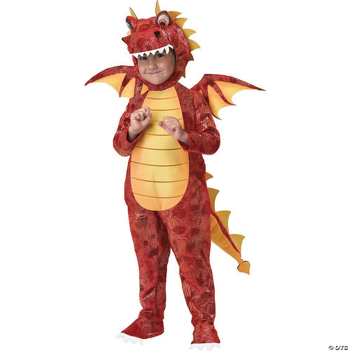 Toddler Fire Breathing Dragon Costume 4T,Red