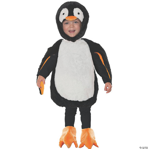 Toddler's Cute Penguin Black Plush Costume - Penguin Belly Babies
