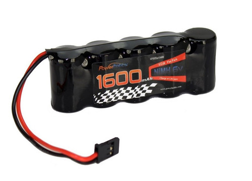New Power Hobby 6V 1600Mah Nimh Flat Battery Pack W/ Hitec Connector