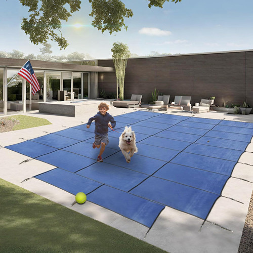 FreeTime Fun 16-Yr 14 x 28 Rect Safety Cover Blue Mesh  CES