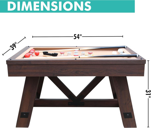 FreeTime Fun 5' Bumper Pool Table Only in Espresso
