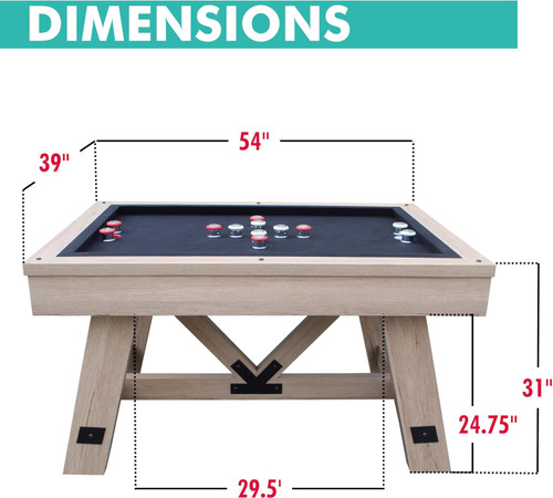 FreeTime Fun 5' Bumper Pool Table Only in Rustic Oak