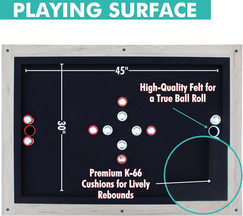 FreeTime Fun 5' Bumper Pool Table Only in Rustic Oak