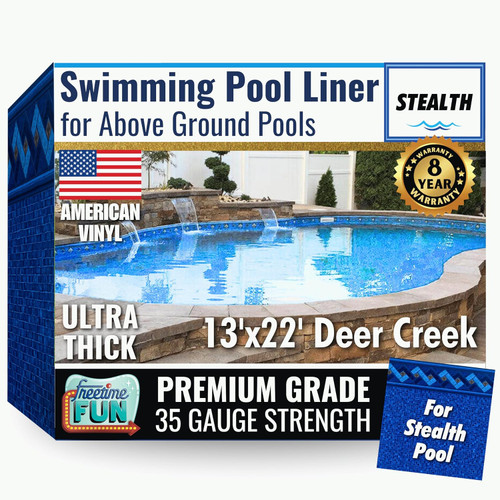 FreeTime Fun OG Stealth/Funtastic 13'x22' Deer Creek 52" Deep Liner Azure Peak