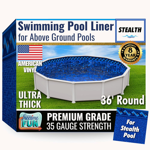 FreeTime Fun OG Stealth/Funtastic 36' Rd 52" Deep Std Bead Liner Azure Peak